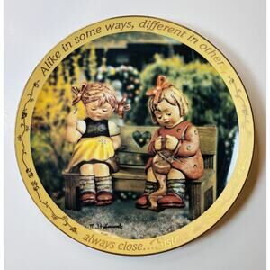 M.J. Hummel “Always Close” Danbury Mint Sister Plate – Limited Edition - vn